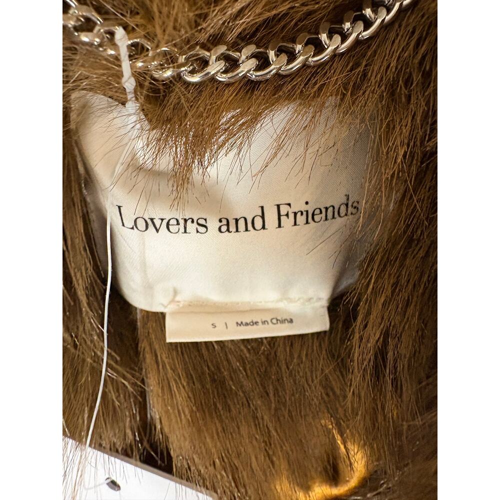 Lovers + Friends Vincent Coat Faux Fur Open Front Mob Wife Quiet Luxury Winter S - Picture 6 of 10